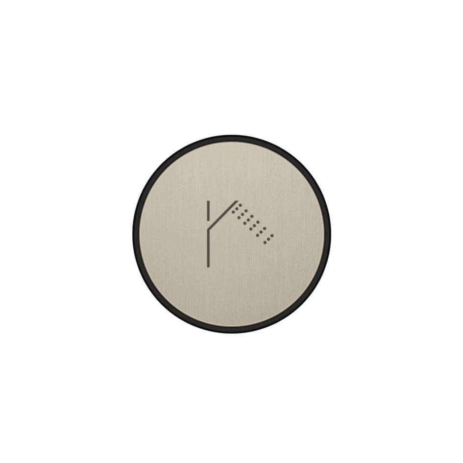 Plaque de bouton-poussoir de l'icône de la douche