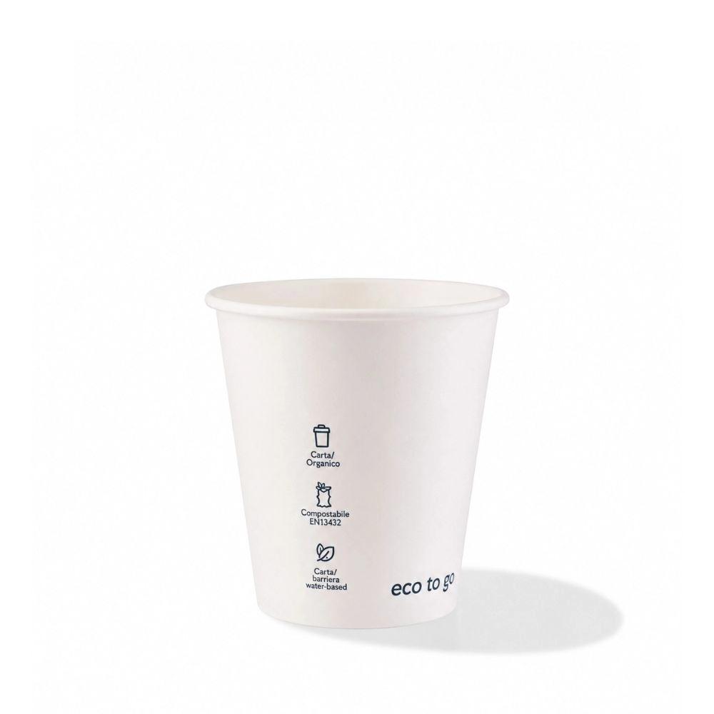 Bicchieri in cartoncino bio 120ml bianchi 'Eco to go BLU' Onlypaper - D64 - PROMO - View1