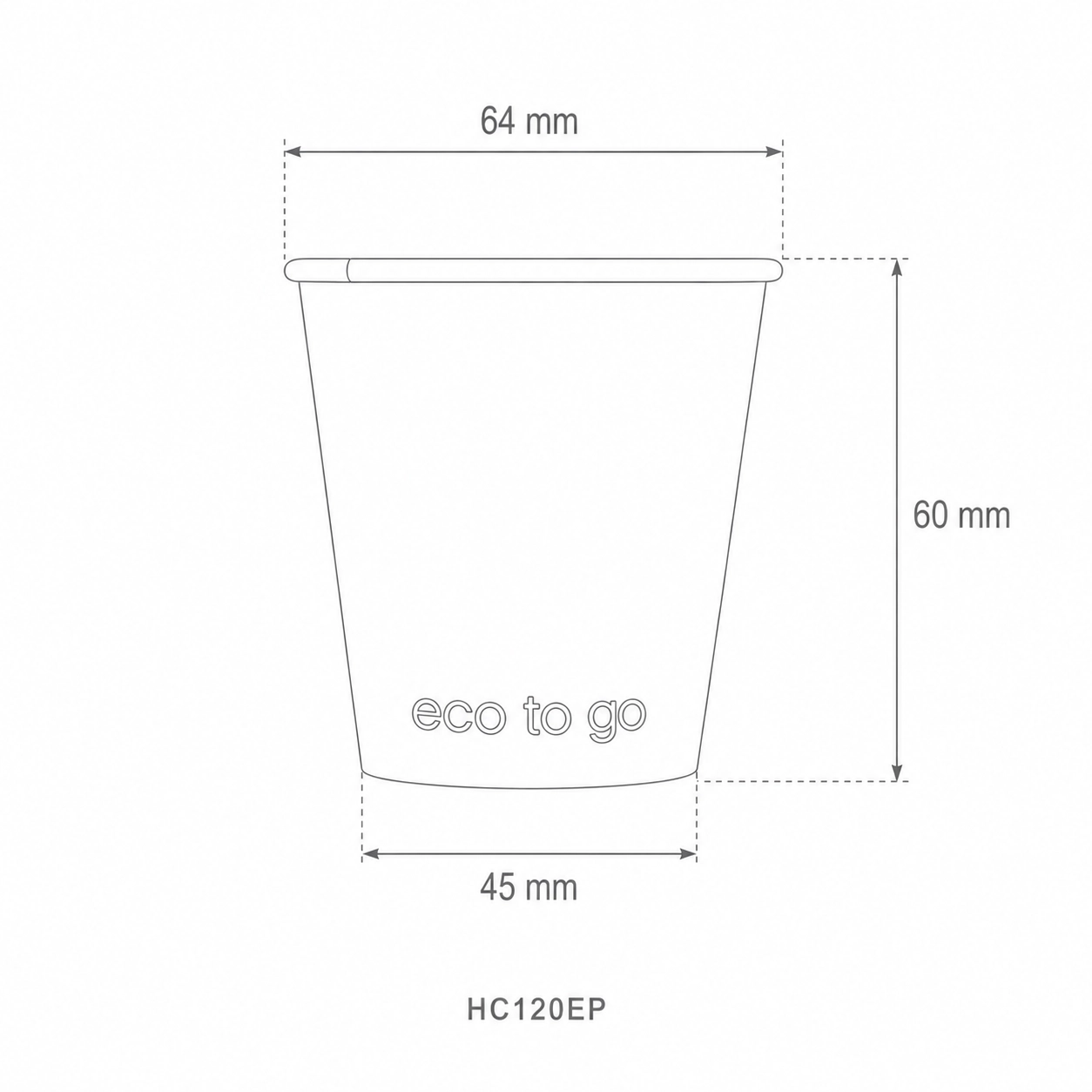 Bicchieri in cartoncino bio 120ml bianchi 'Eco to go BLU' Onlypaper - D64 - PROMO - View2