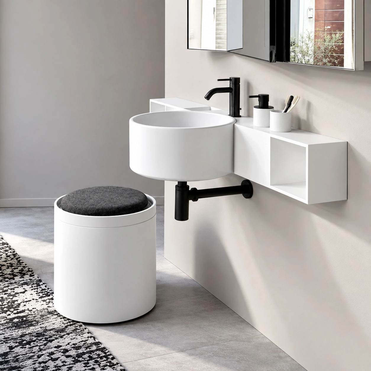 Sella Waschtisch mit Ablage Ceramica Cielo