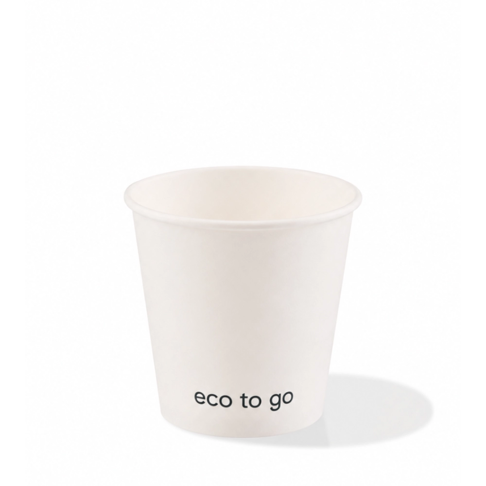 Bicchieri bio 180ml/6oz bianchi “Eco to go BLU 2026”- cartoncino waterbased - D70 - Main view