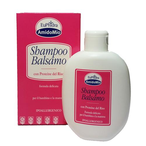 EUPHIDRA AMIDOMIO DOCCIA SHAMPOO 2 IN 1 CON PROTEINE DEL RISO PER PELLI  SENSIBILI DEL BAMBINO E DELL'ADULTO, IPOALLERGENICO 