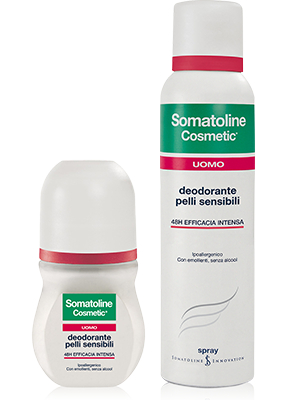 Somatoline Cosmetic Deodorante Uomo Pelli Sensibili Spray 2 x 150ml  Confezione Doppia