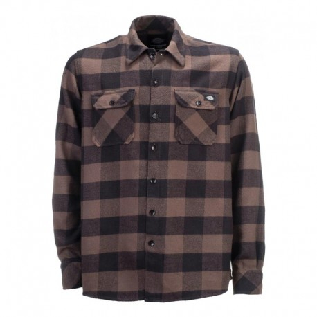 Camicia Oxford Uomo Dickies Manica Lunga Grigio Argento - Taglia 16 (Petto 40-42) - Nuova