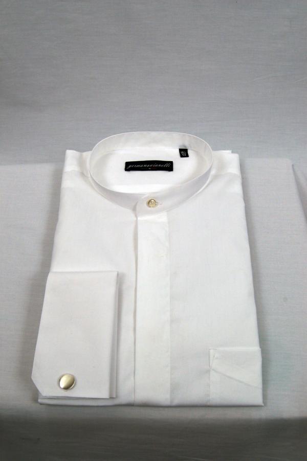 Camicia Uomo Slim Fit Coreana Bottoni Trasversali Obliqui Aderente