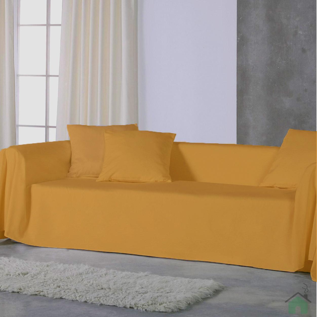 TELO ARREDO RARUS Copritutto Cotone 350x300 cm - Senape