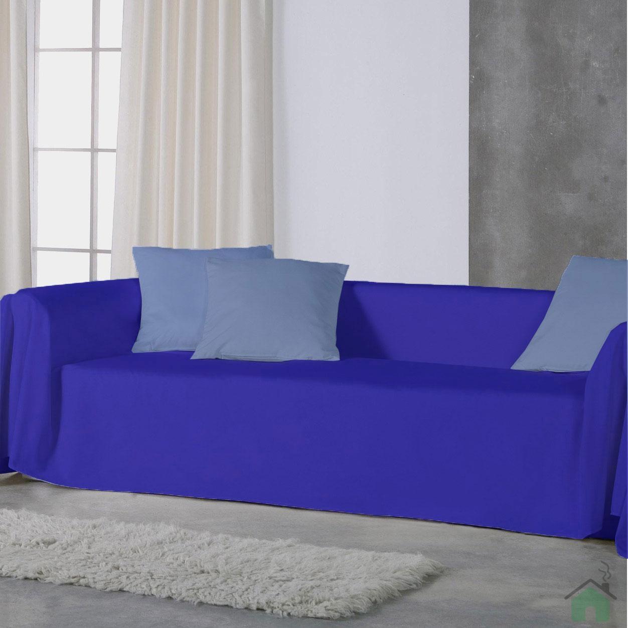 Copridivano copritutto telo Arredo Panama Bluette 260x300