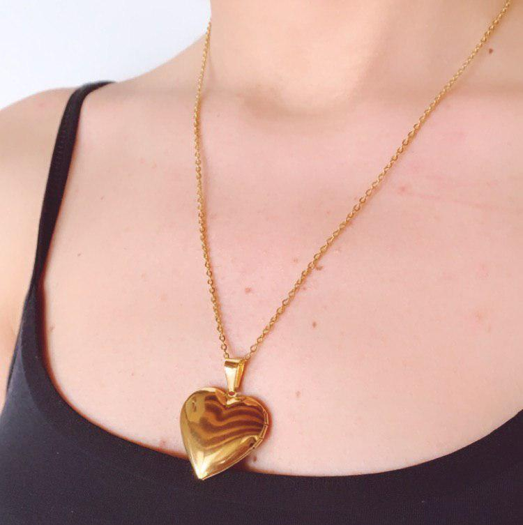 JewelryWe Collana Medaglione A Cuore Apribile Portafoto In Acciaio – Regalo Personalizzato Per Mamma, Fidanzata, Moglie