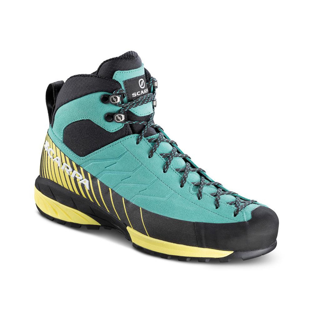 MESCALITO MID GTX WMN   -   Avvicinamento tecnico, Escursioni su bagnato   -   Green blue-Light Lemon