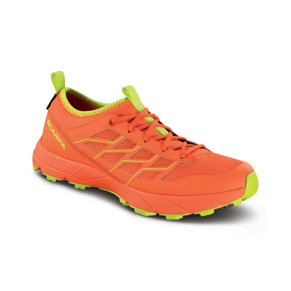 ATOM SL GTX   -   Trail running allenamento su bagnato   -   Bright red-Spring Green