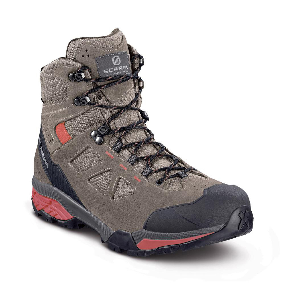 ZG LITE GTX WMN   -   Trekking per sentieri sterrati, leggero, Impermeabile   -   Taupe-Red Ibiscus
