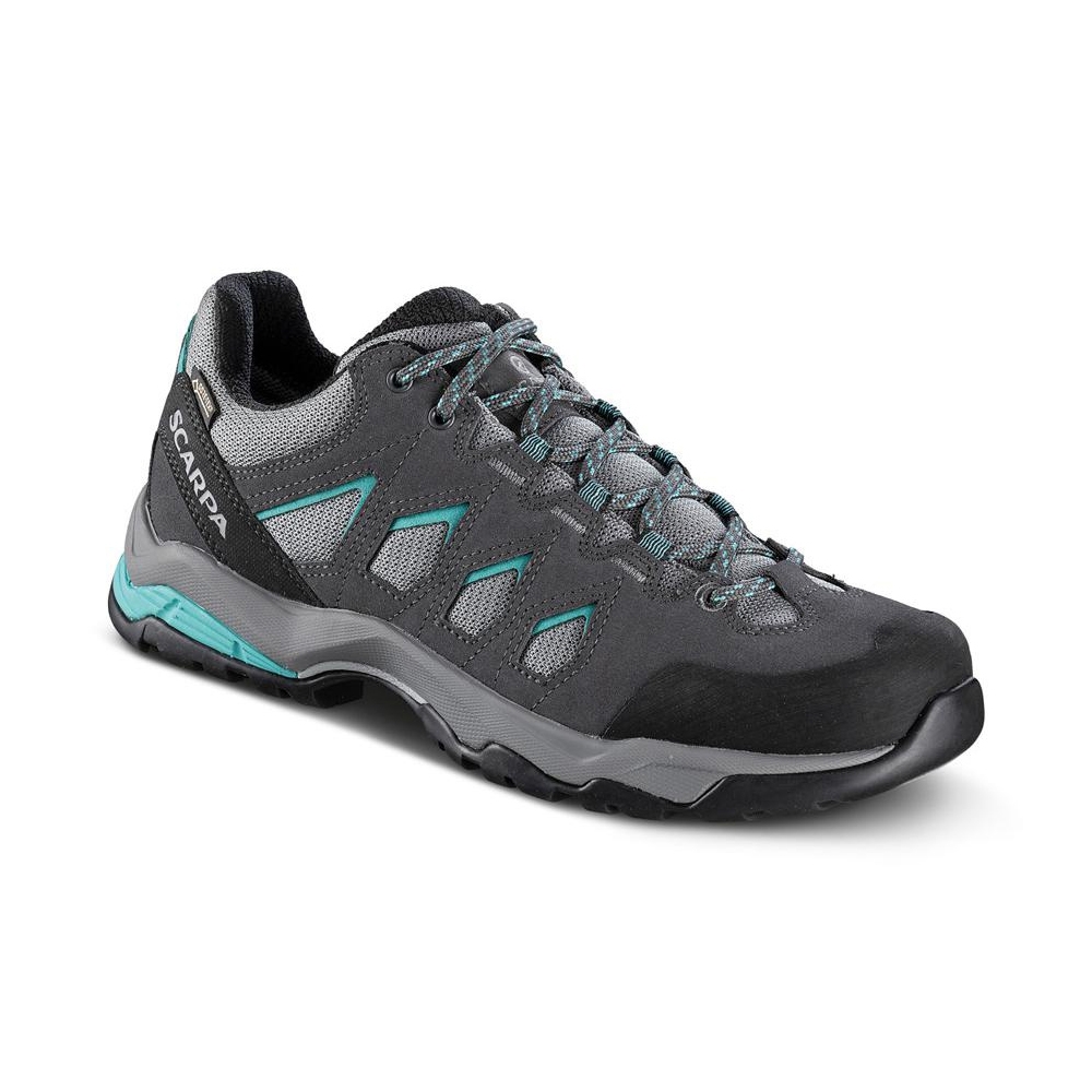 MORAINE GTX WMN   -   Hiking lunghe camminate, uso cittadino, Impermeabile   -   Midgray-Storm Gray-Lagoon Green