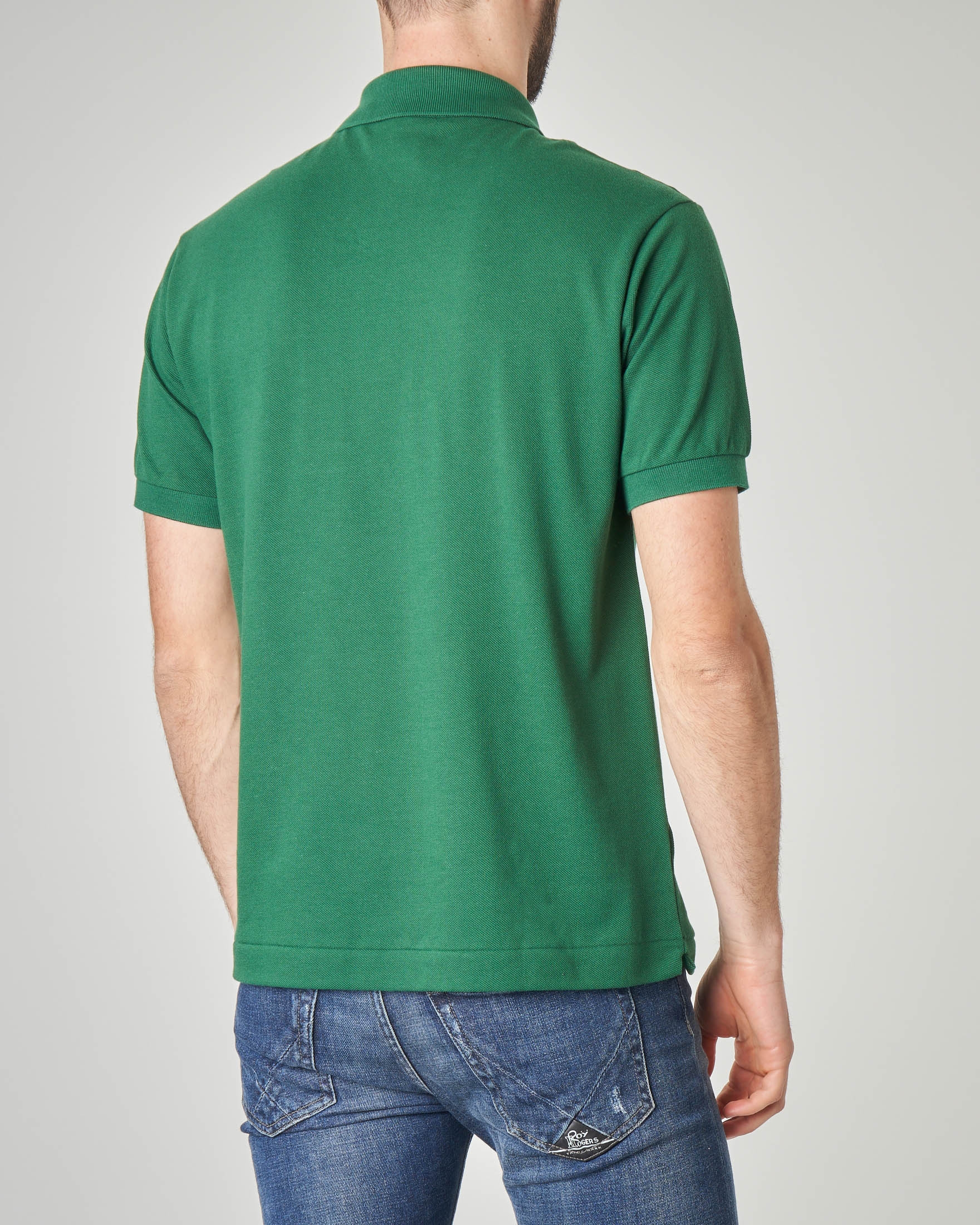 Polo verde classic fit L.12.12 in petit piqué