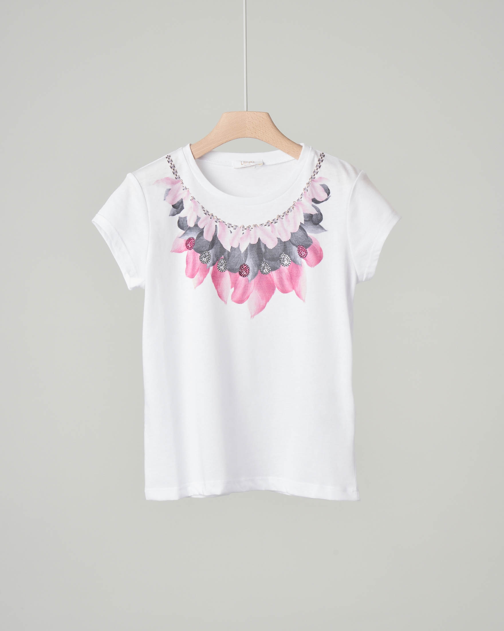 t shirt con piume