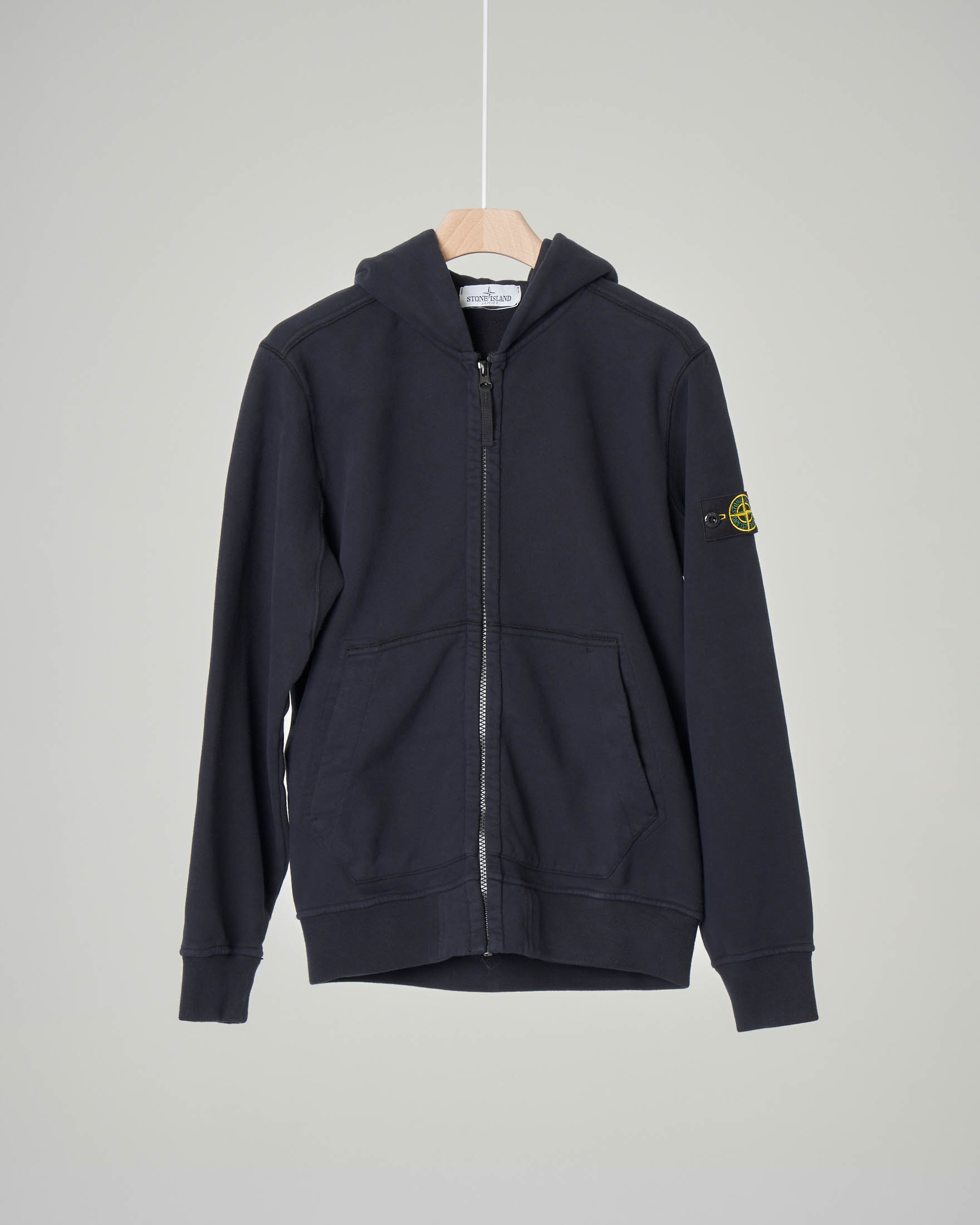 felpa blu stone island