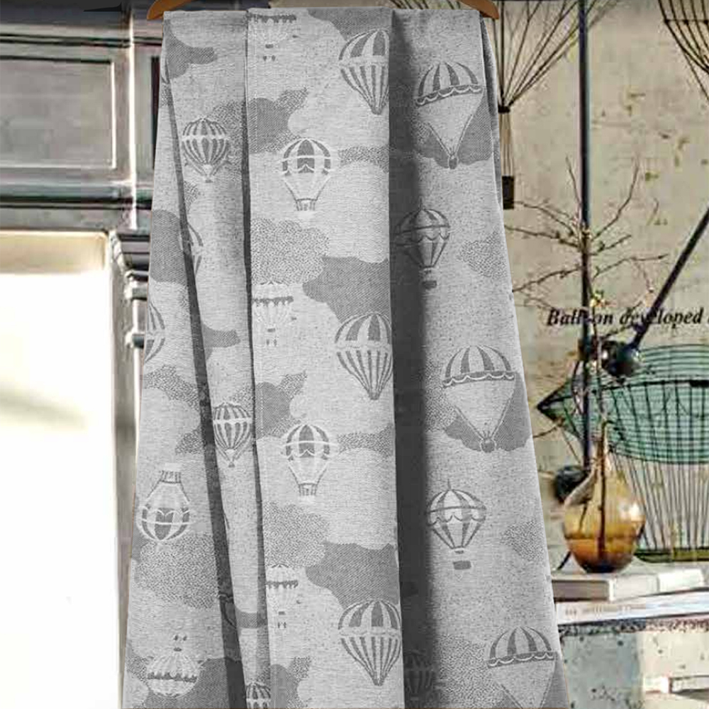 Granfoulard telo arredo copritutto mongolfiere grigio - varie misure