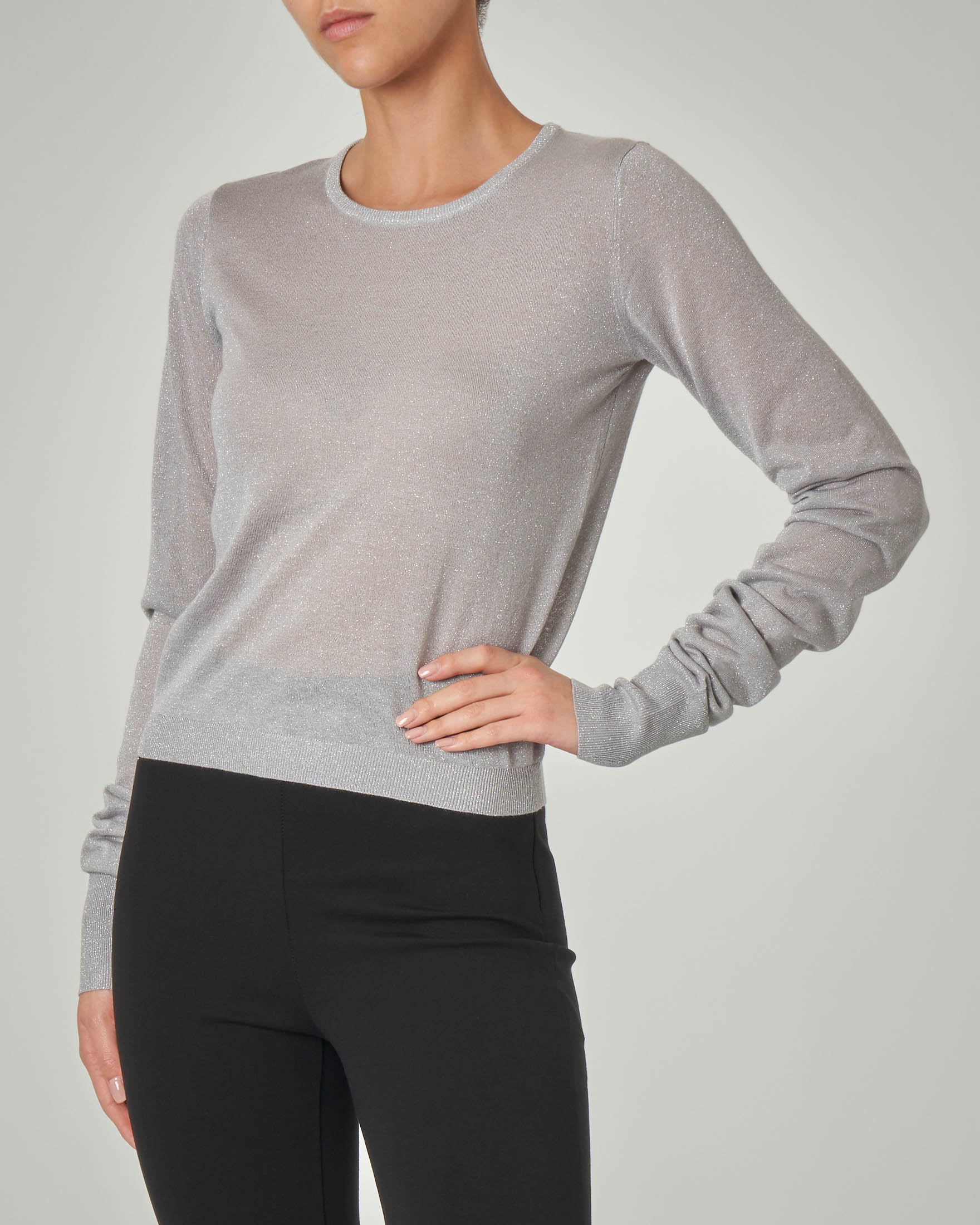 maglia lurex argento