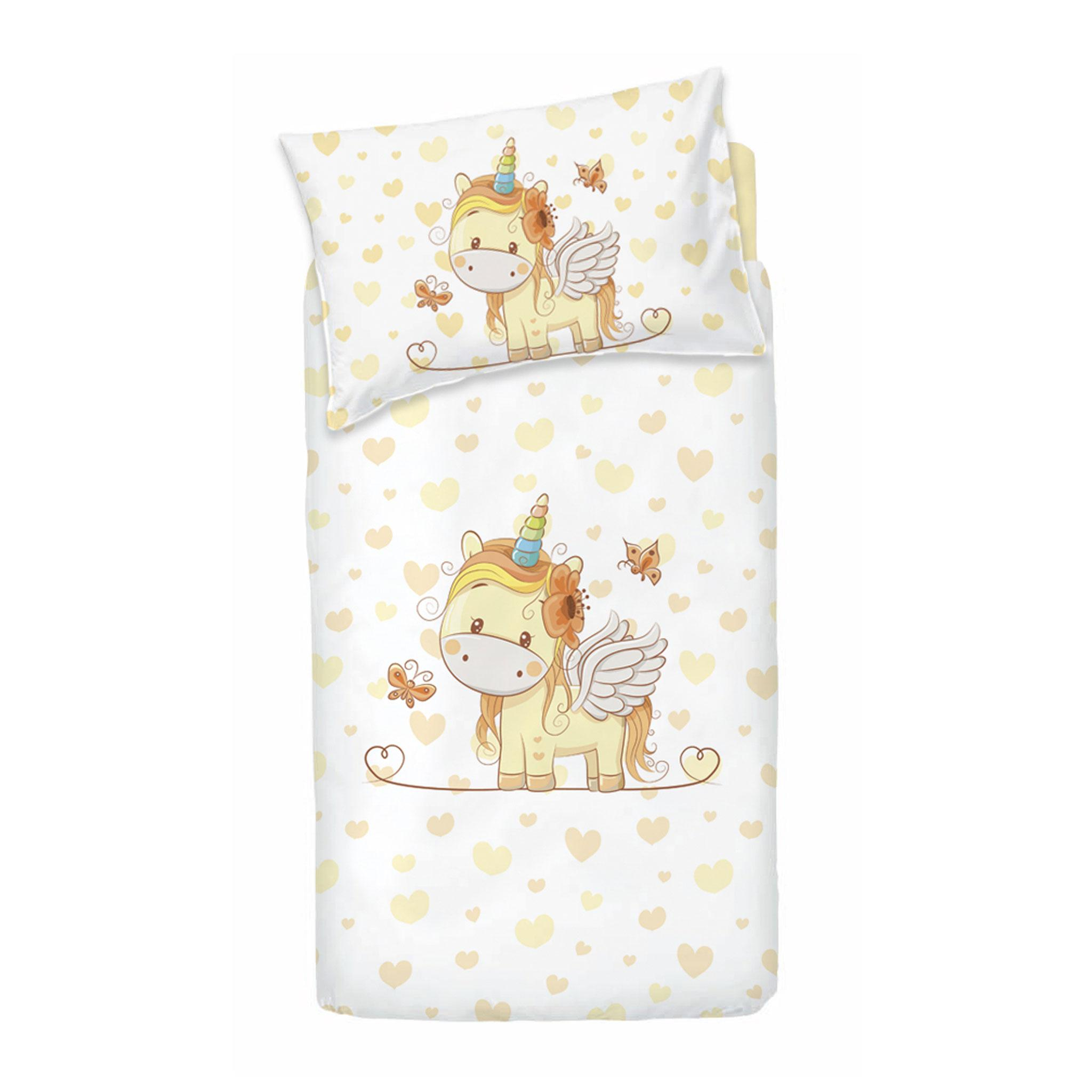 Set copripiumino lettino con sponde culla BASSETTI UNIMAGIC neonato