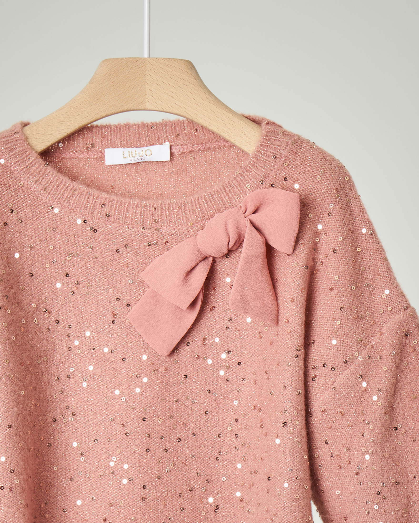 maglia paillettes oro