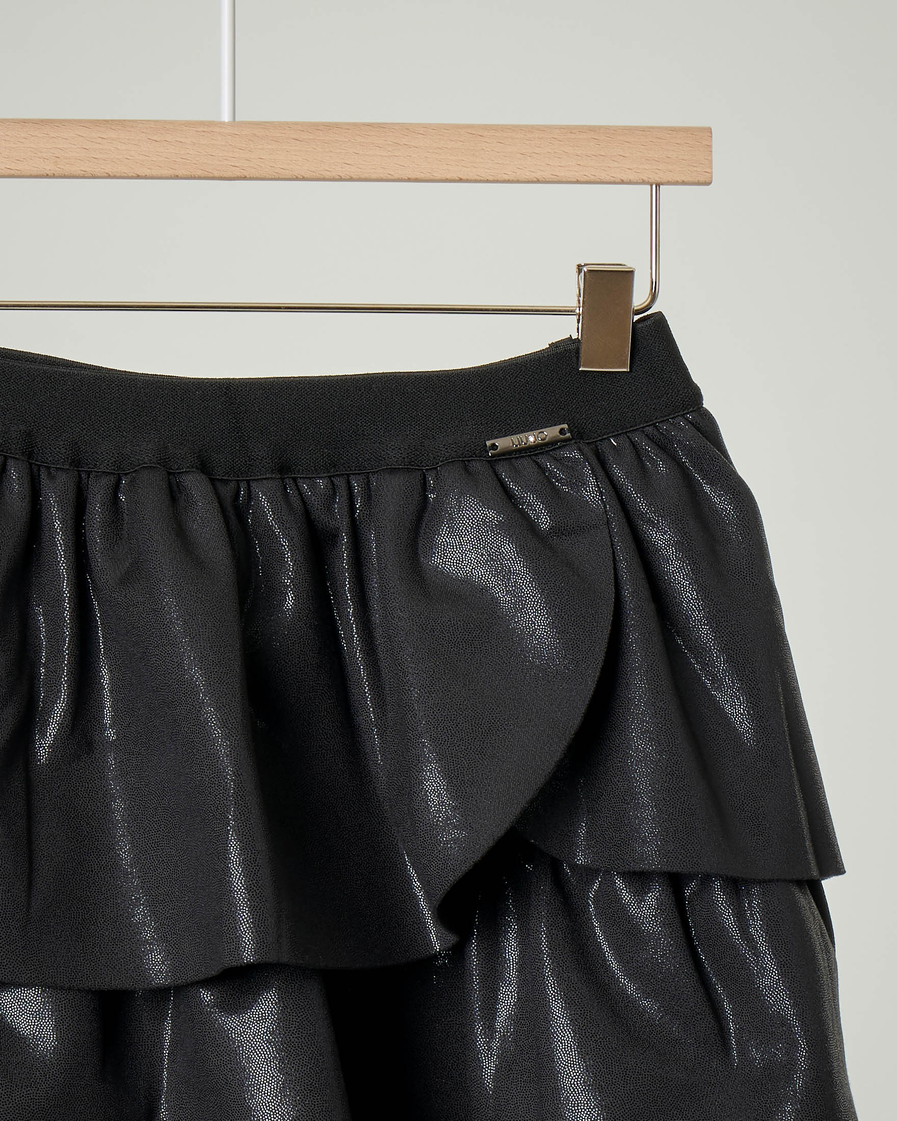 Gonna nera per bambina con logo