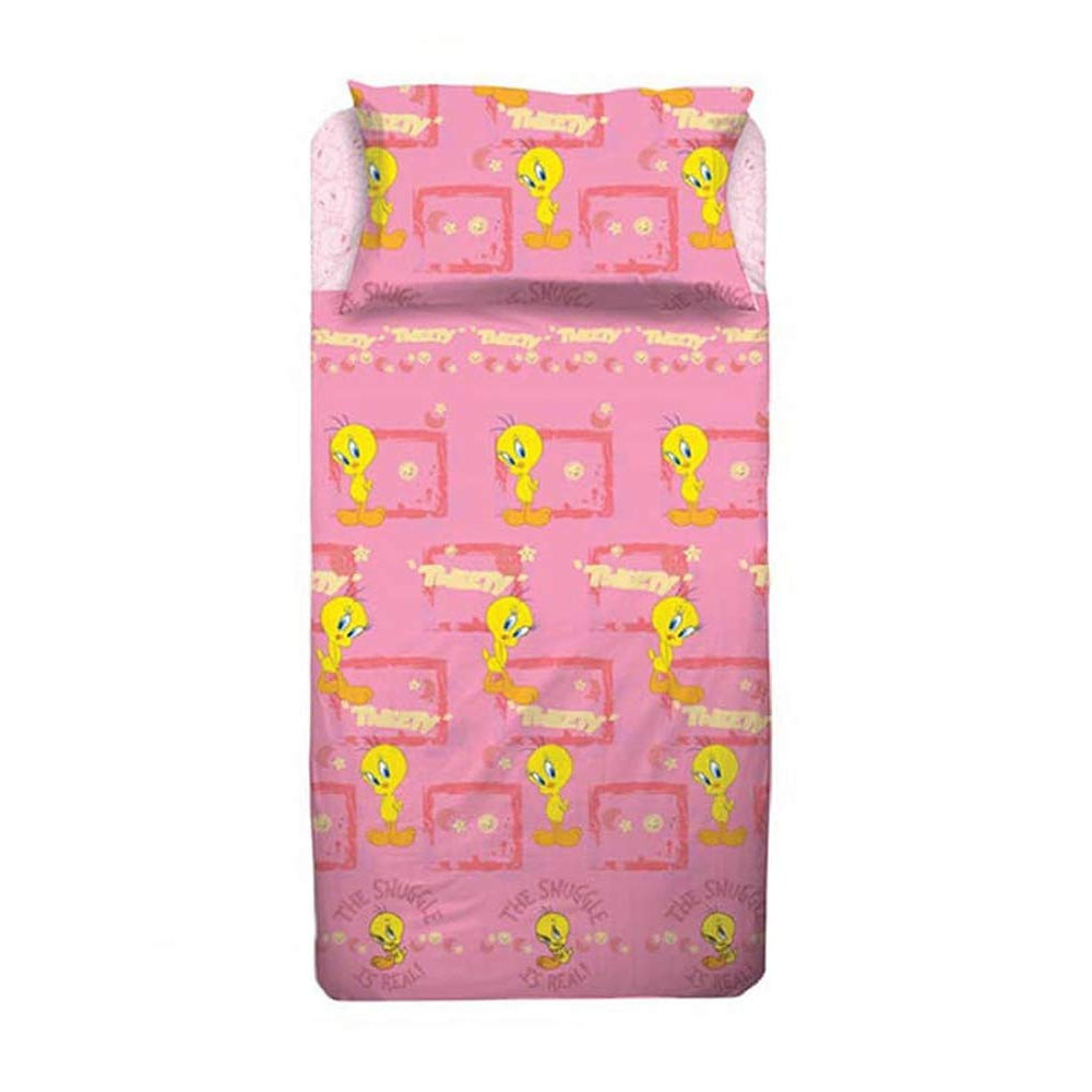 Completo Lenzuola Letto 1 Piazza e Mezza CALEFFI Bambina Minnie Pink