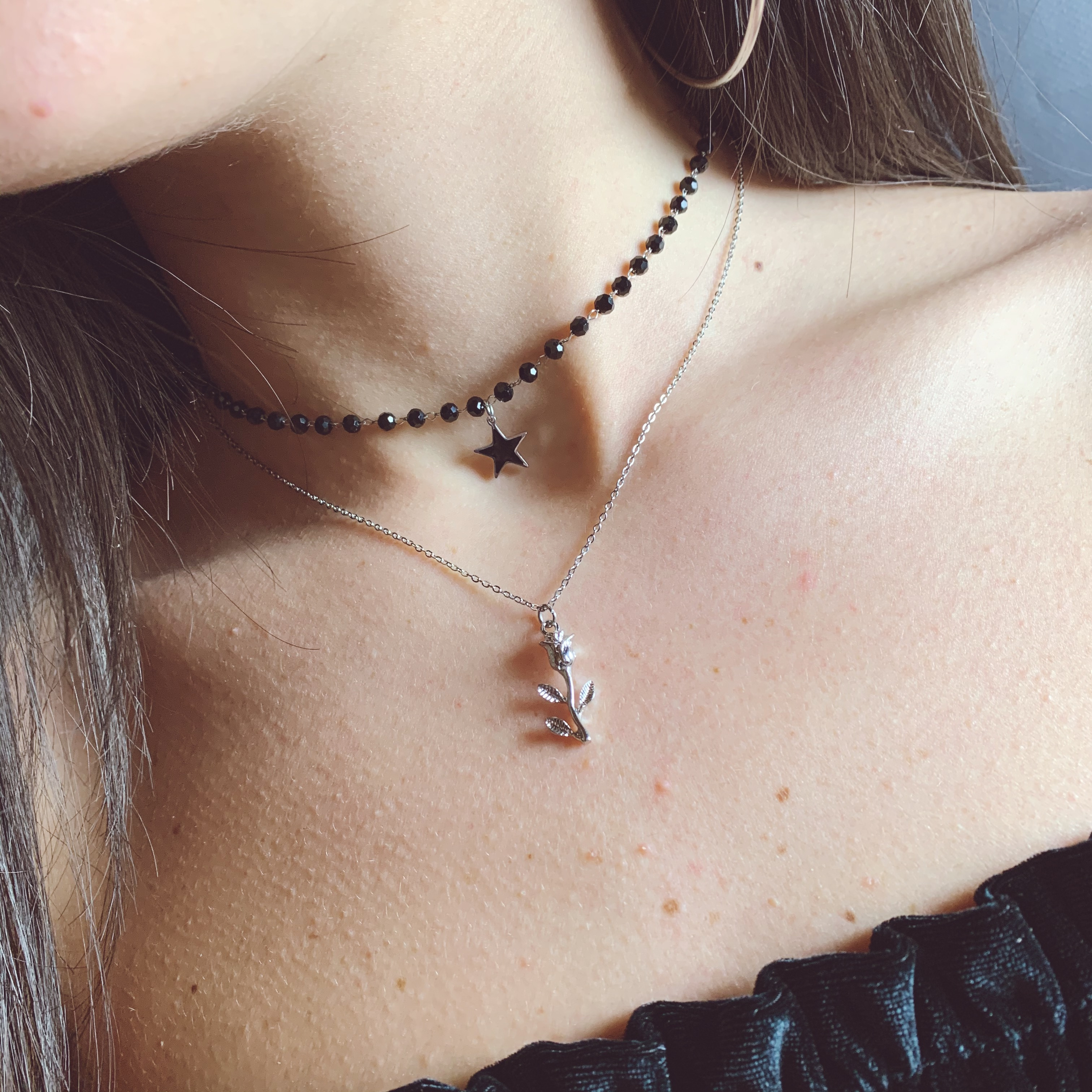 Collana Di Perle Nere Saturno – Gioiello Creativo E Di Carattere Per Un Look Unico E Di Tendenza