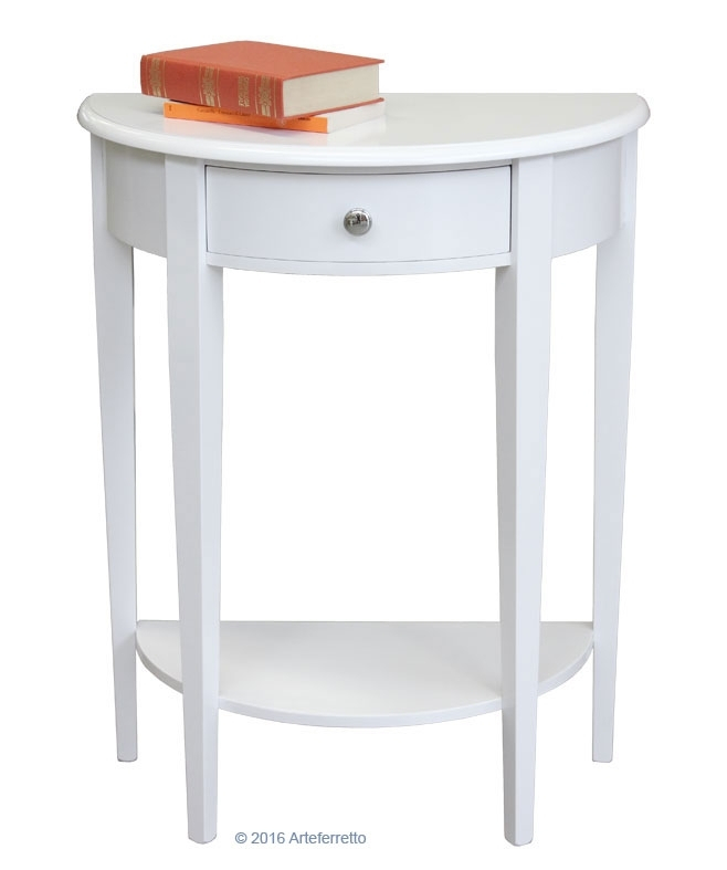 Consola media luna madera lacada, de recibidor | Prixdoo.com