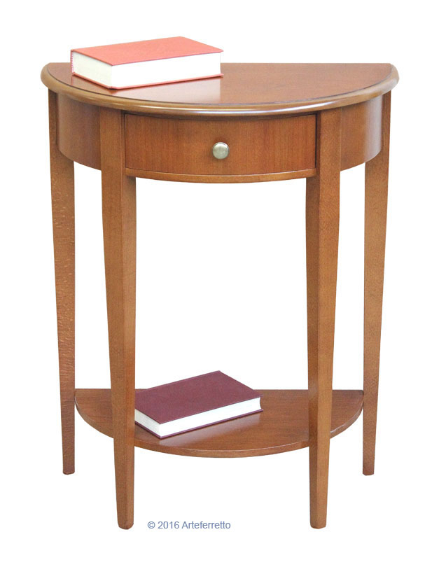 Mesa consola media luna con cajón | Prixdoo.com