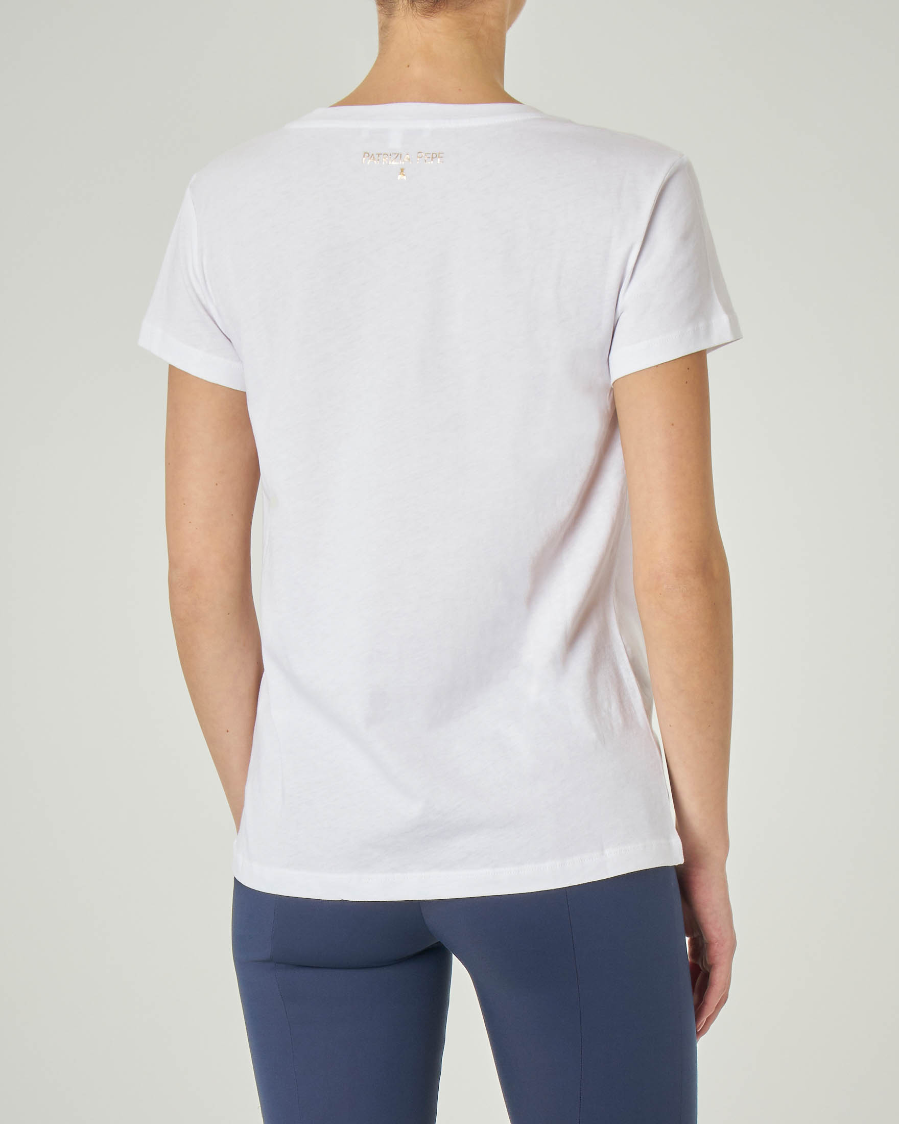 t shirt bianca girocollo