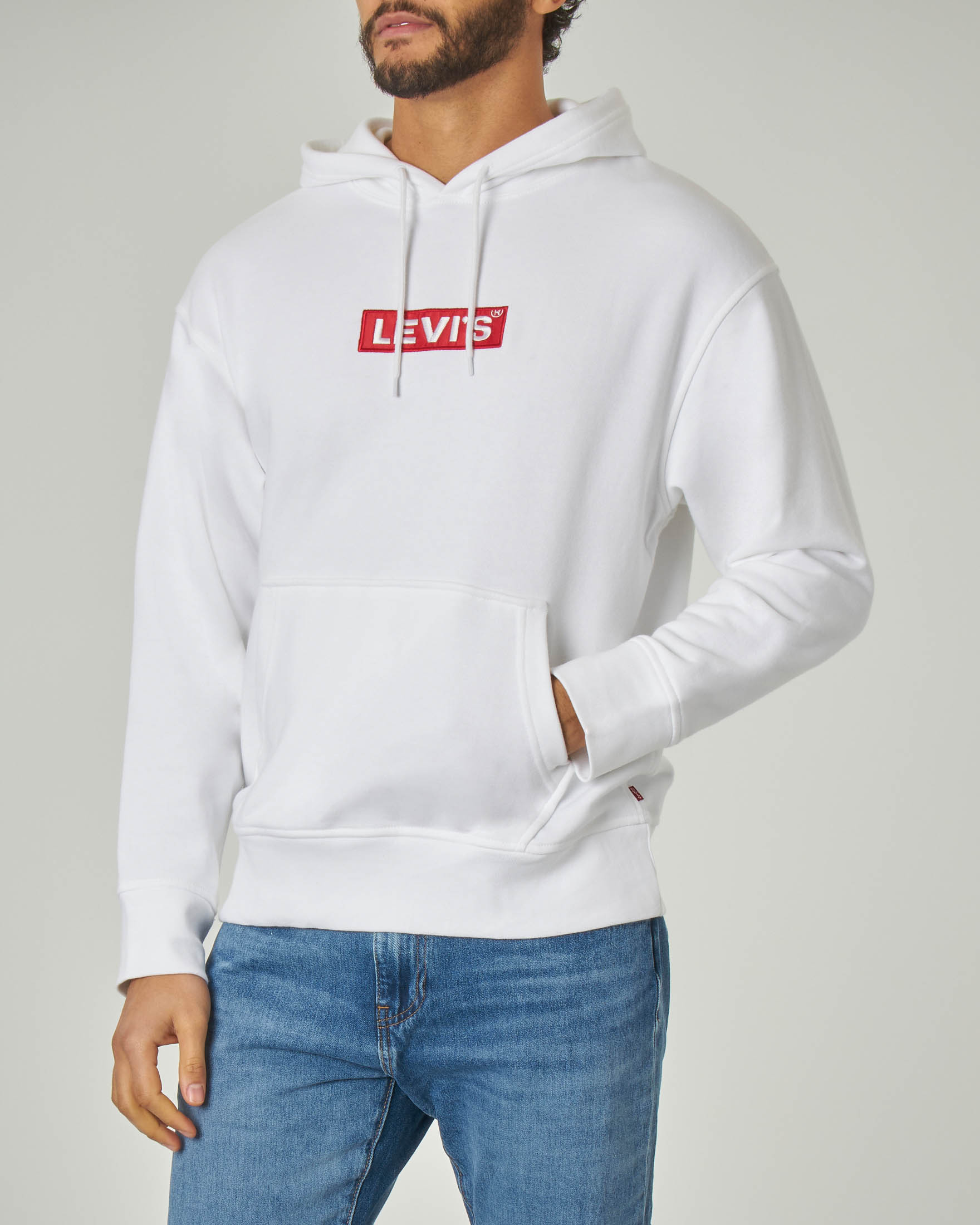 felpa bianca levis