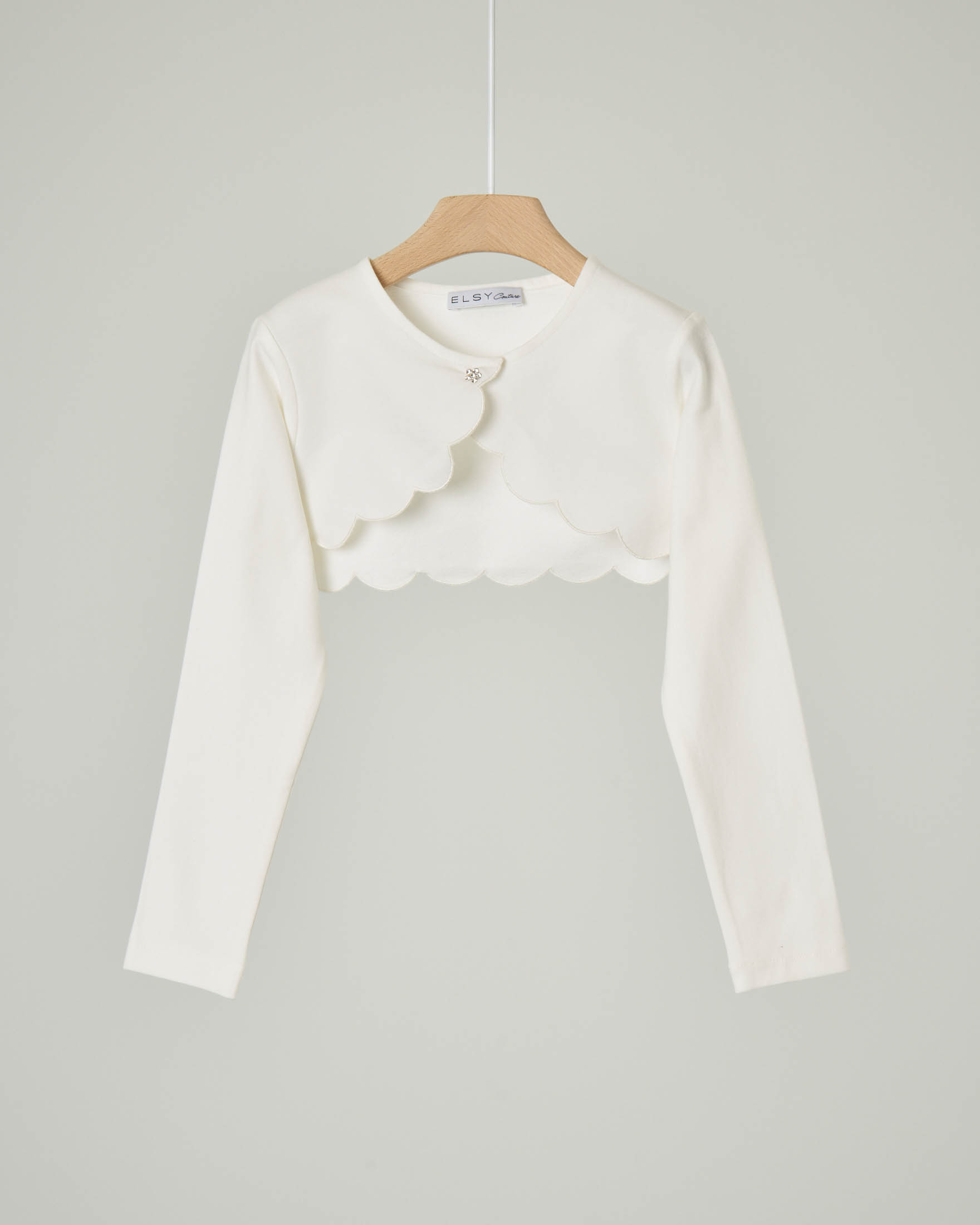 Bolero In Cotone Per Bambine - Cardigan Coprispalle A Maglia Traforata, Maniche Lunghe - Foto 6