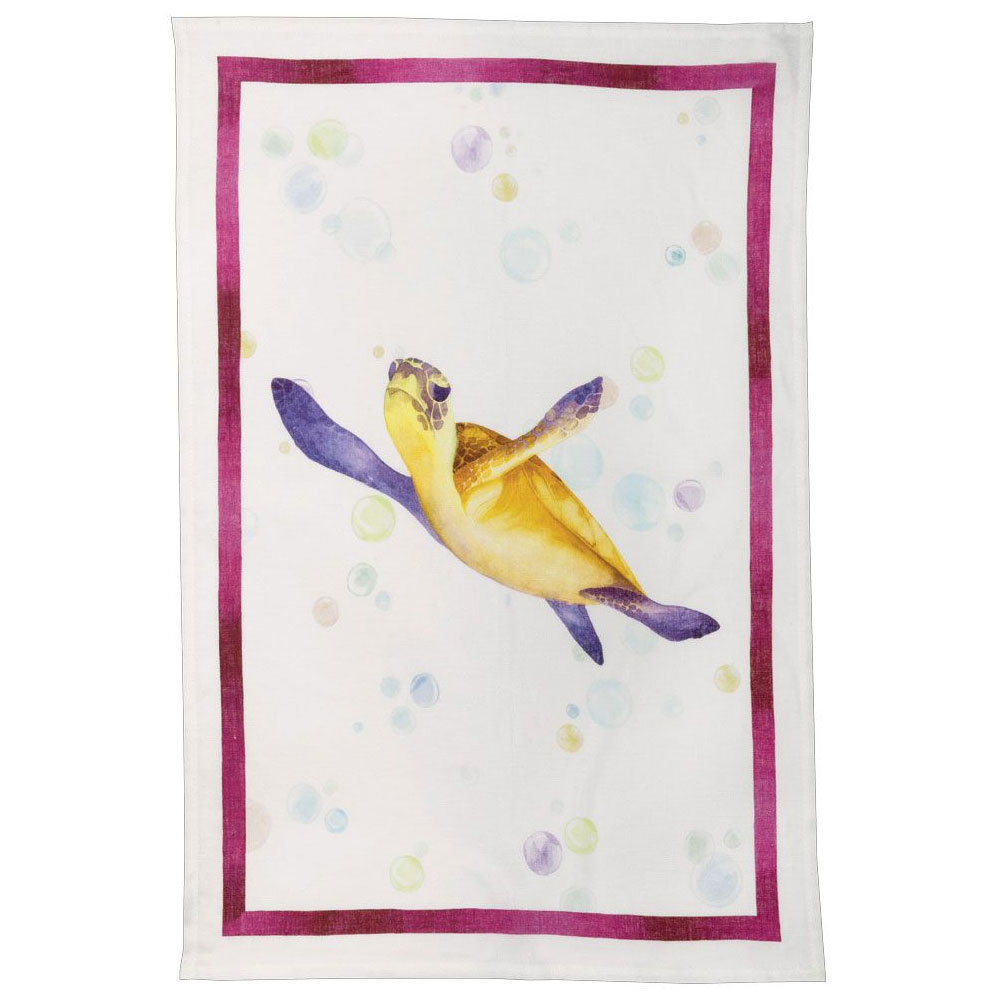 Strofinaccio da cucina Tessitura Toscana puro lino Galapagos tartarughe