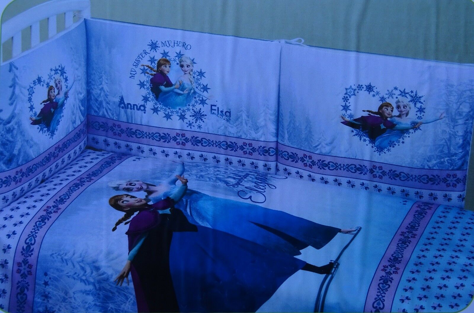 Intimo e Arredo Casa, DISNEY FROZEN, Coordinato Culla - Lettino.  Copripiumino + Piumino + Paracolpi. 222660511586 Acquista ora