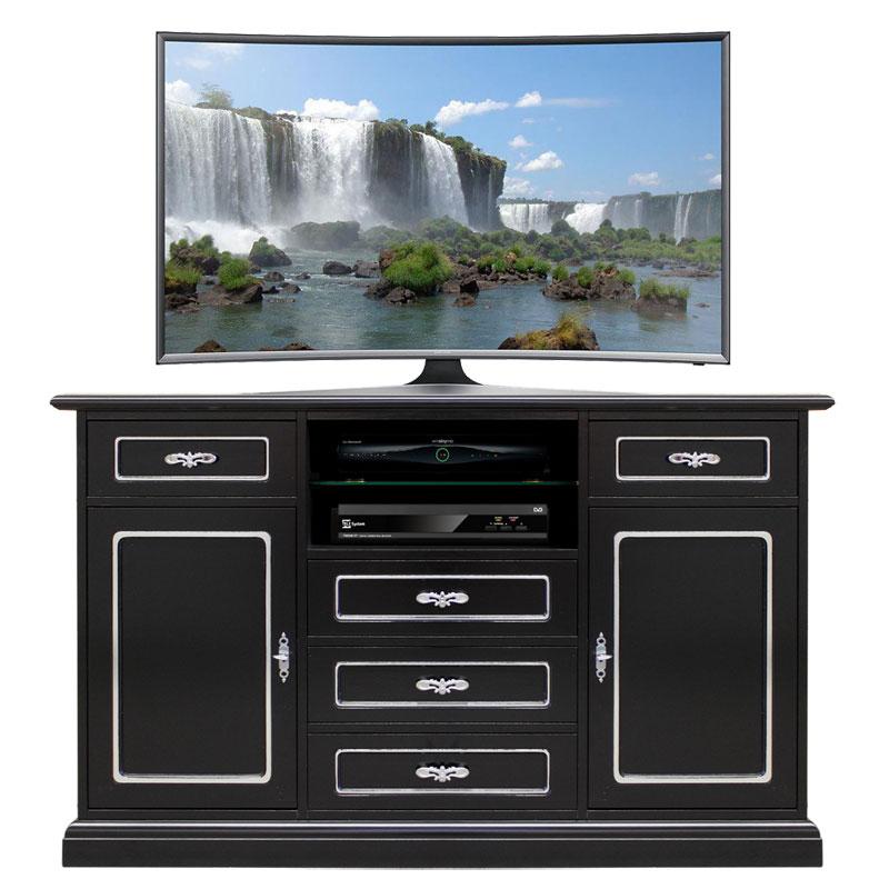 Black tv luxory living room FerrettoHome Ferrettohome by