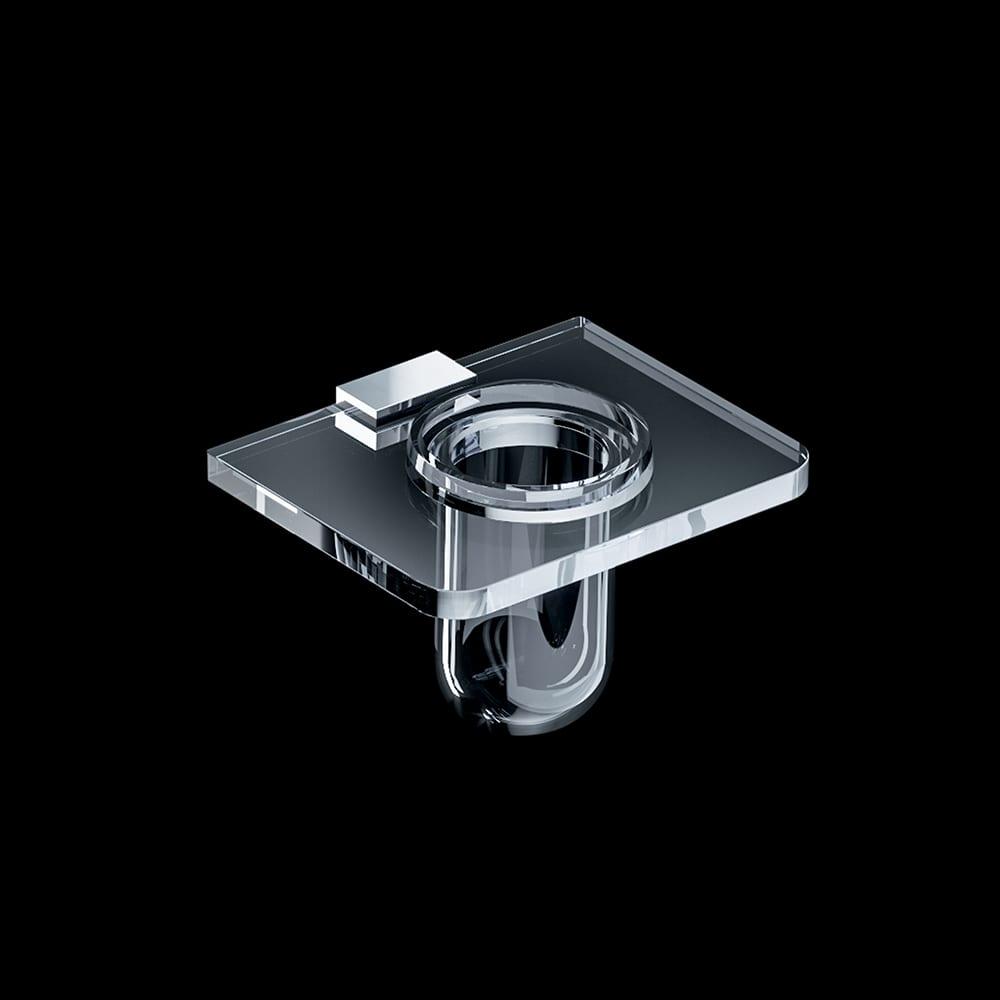 Portaspazzolini a parete in plexiglass