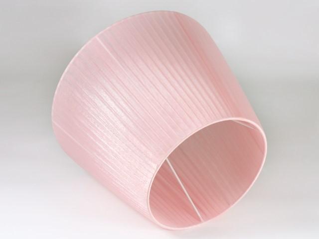 Paralume tronco cono, Ø 30 cm, Ø superiore 20 cm, h 22 cm, tessuto organza  rosa. Attacco E27