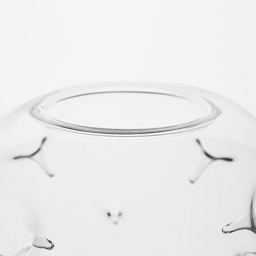INNA-Glas Vaso da Pavimento in Vetro Lacey, Imbuto/Rotondo, Trasparente, 60cm, 35cm - Vaso Decorativo/Fioriera in Vetro