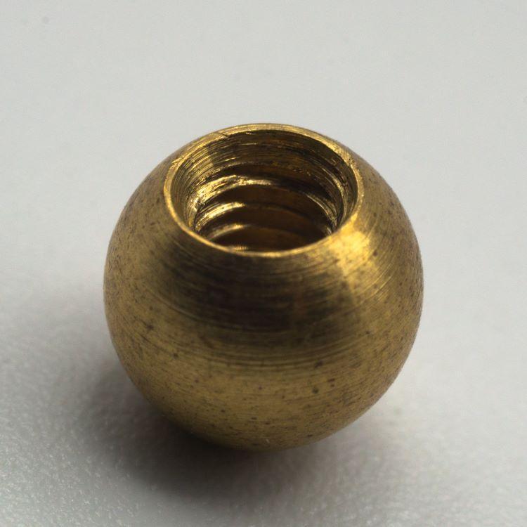 Sfera in ottone massiccio ø 12 mm con M4 Filettatura, lucido e laccato