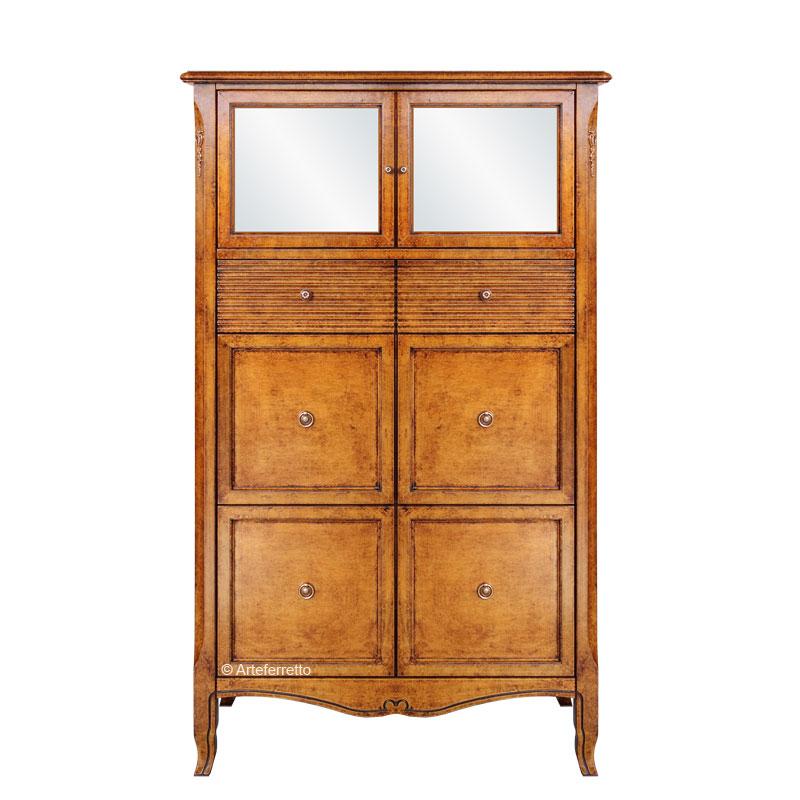 klassischer Mehrzweckschrank aus Holz | Frank Möbel by Arteferretto