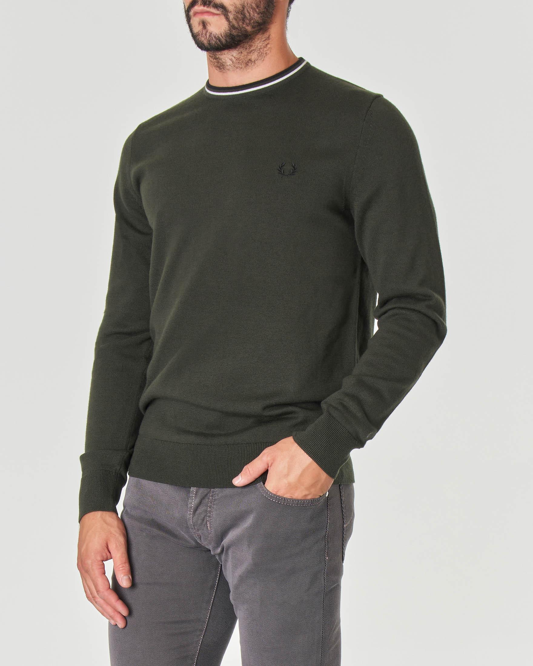 MAGLIA IN LANA GIROCOLLO VERDE NEW SENSATION