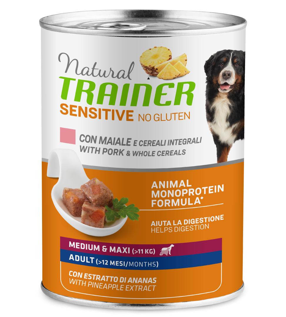 Trainer Natural Sensitive Hundefutter – Ohne Gluten, Mit Lachs, Für Medium & Maxi Welpen/Junior, 3 Kg