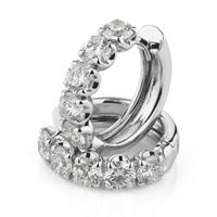 Orecchini Cerchio Diamanti ct.0,37 - Main view