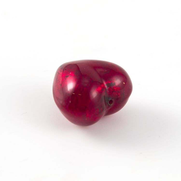Cuore Amore - Nero con oro 24 carati - Vetro di Murano originale Omg