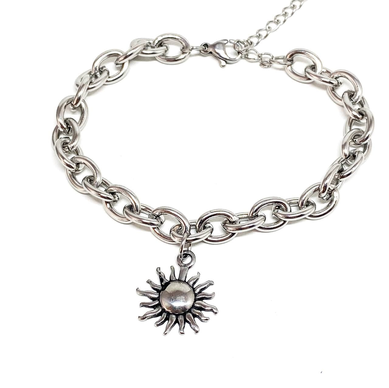 Purelei® Bracciale Elegante Con Ciondolo Sole – Acciaio Inox Oro, Argento, Oro Rosa – Regolabile Donna