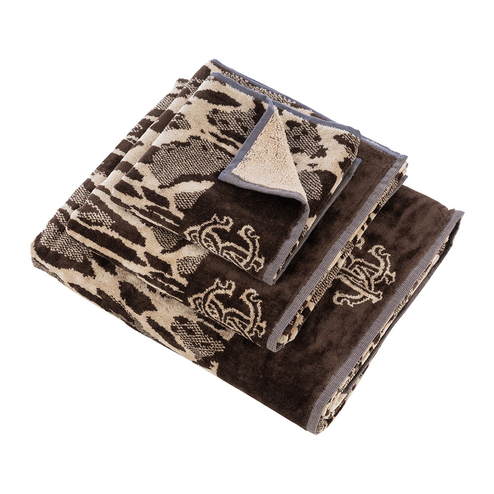 Roberto Cavalli hand towel bath towel bath sheet LINX BROWN