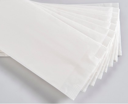 Buste portaposate bianche 105x250  con tovagliolo 