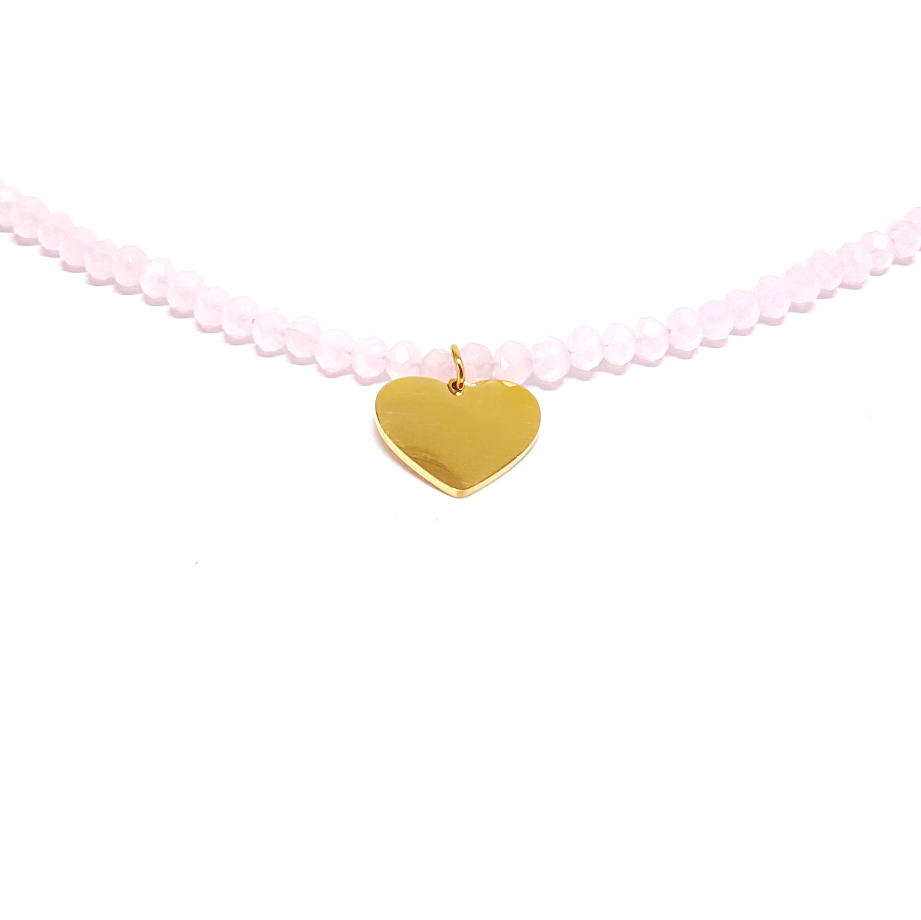 Collana Girocollo Con Perle Dorate E Ciondolo Cuore – Bigiotteria Elegante Per Donna, Regalo
