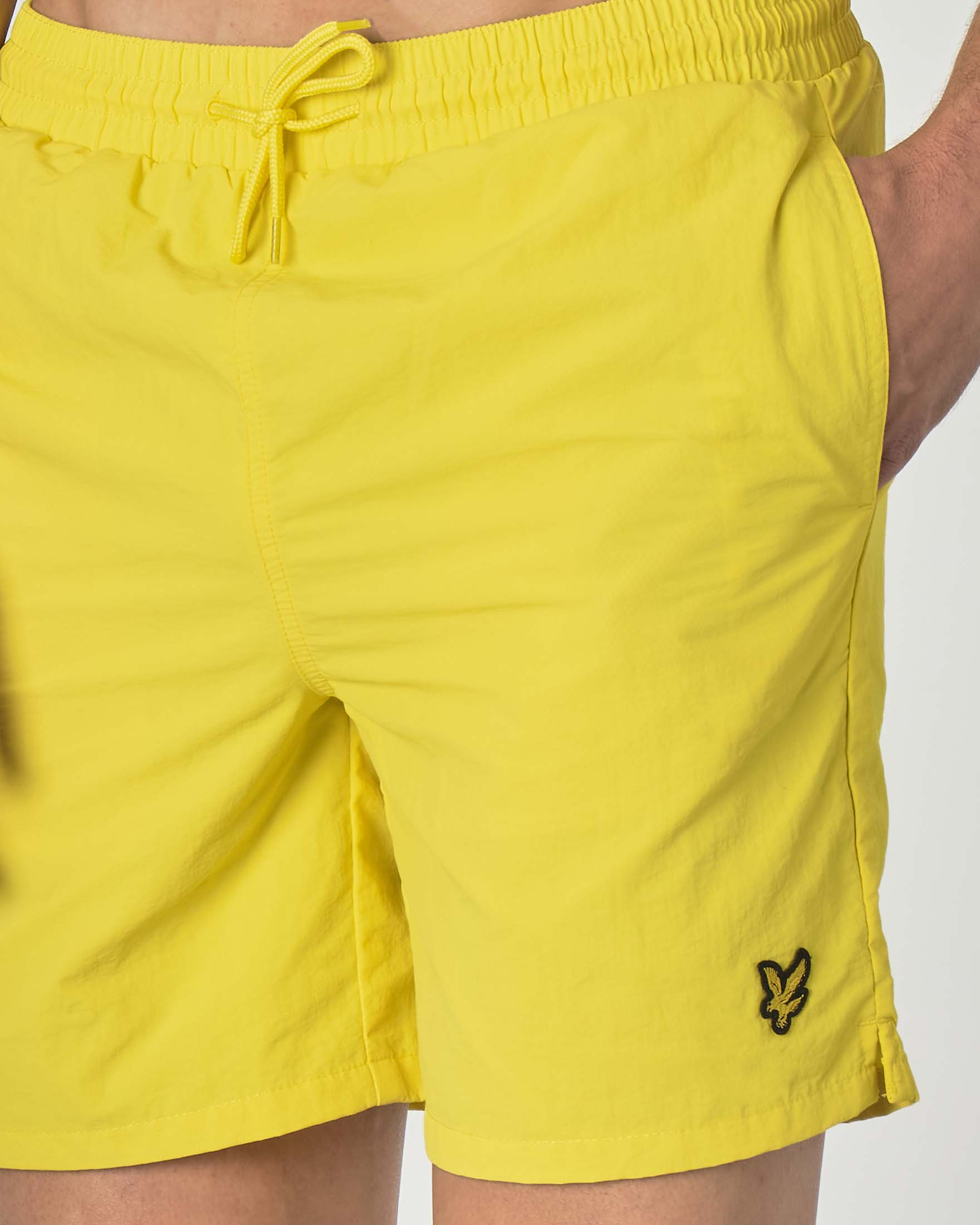 Boxer mare giallo con taschino sul retro