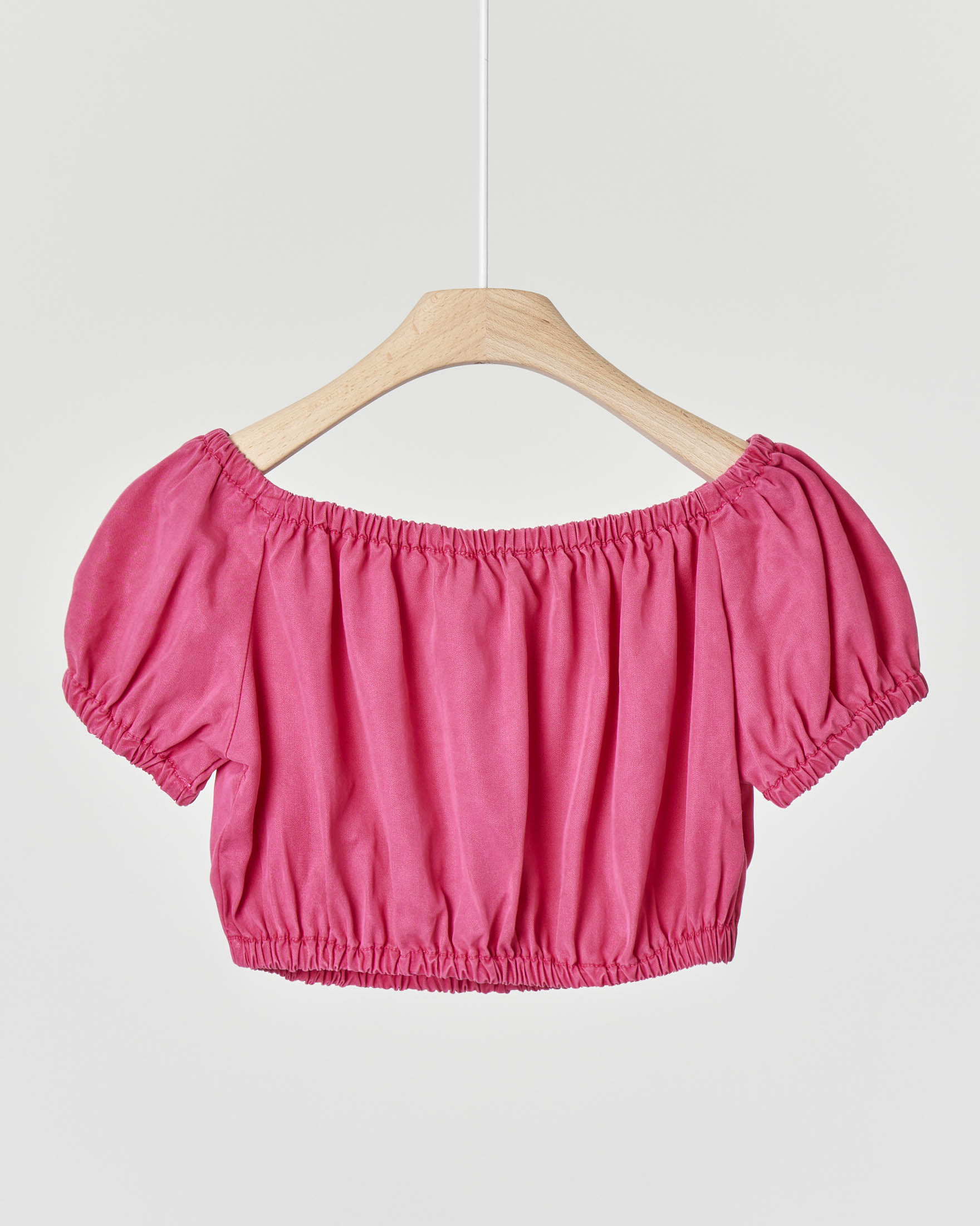 Top fucsia con elastico sulle maniche e in vita 36-38