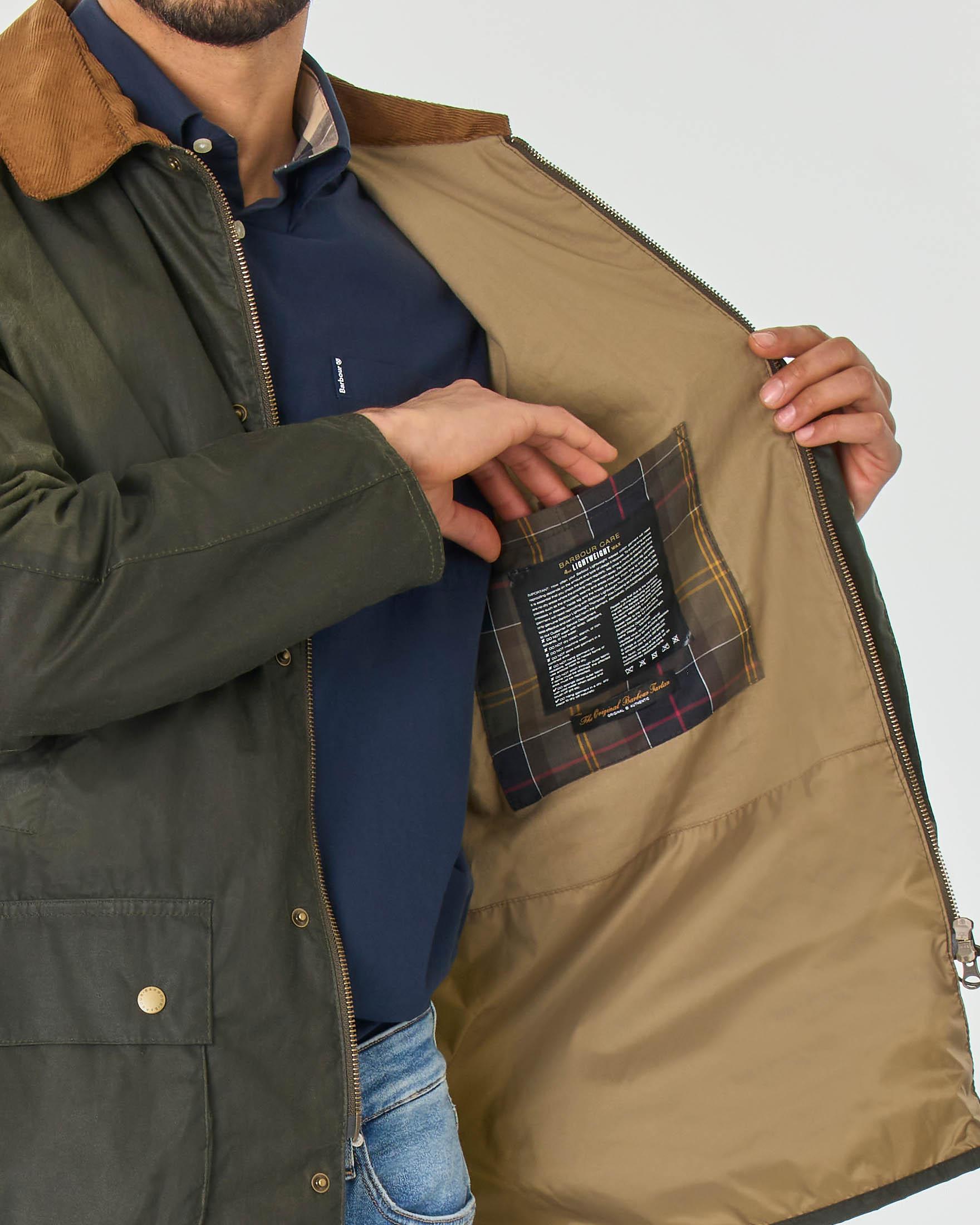 Giacca Ashby Barbour leggera verde scuro